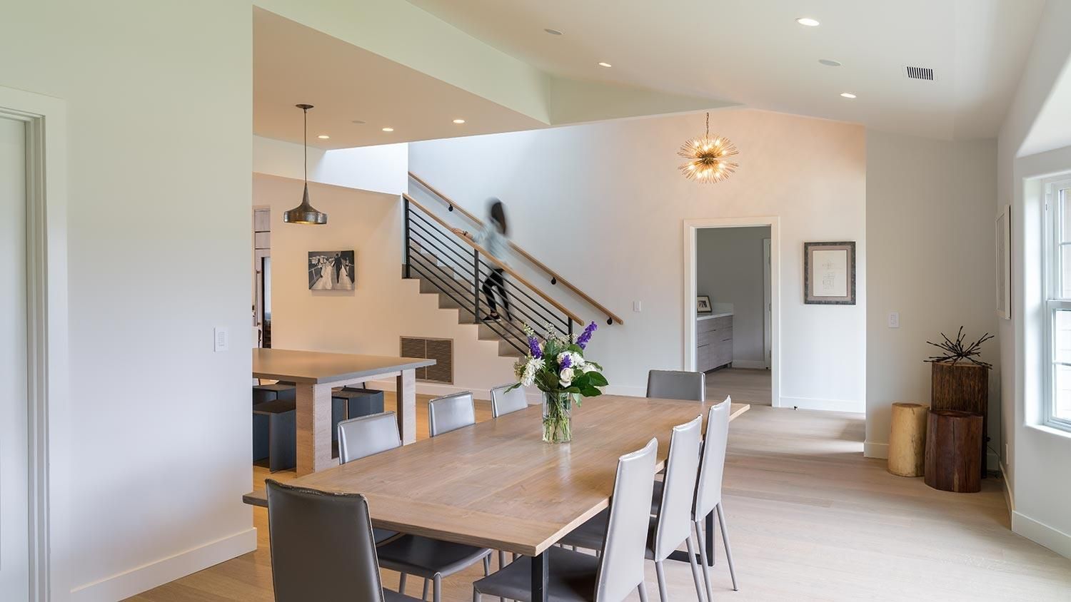 white dinning room
